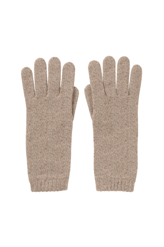 Johnstons of Elgin AW24 Knitted Accessory Ash Women's Cashmere Gloves HAD03226HB4334ONE