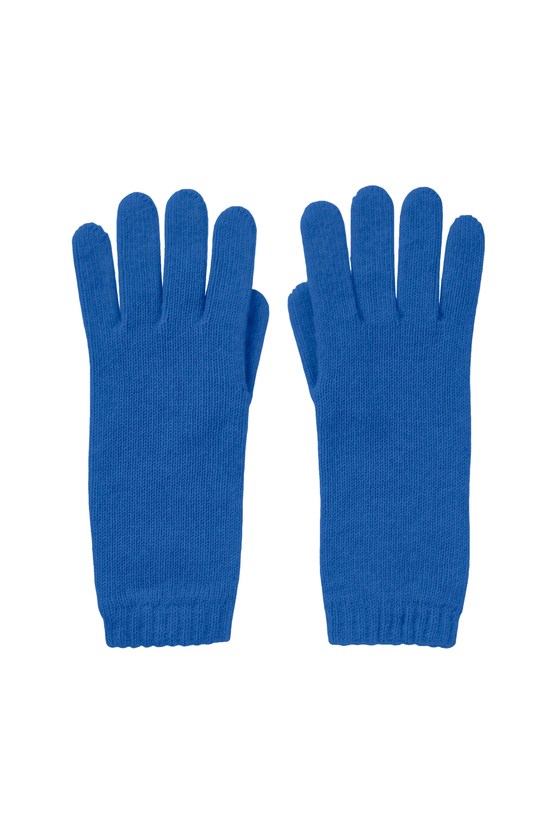 Johnstons of Elgin AW24 Knitted Accessory Orkney Blue Women's Cashmere Gloves HAD03226SD4991ONE