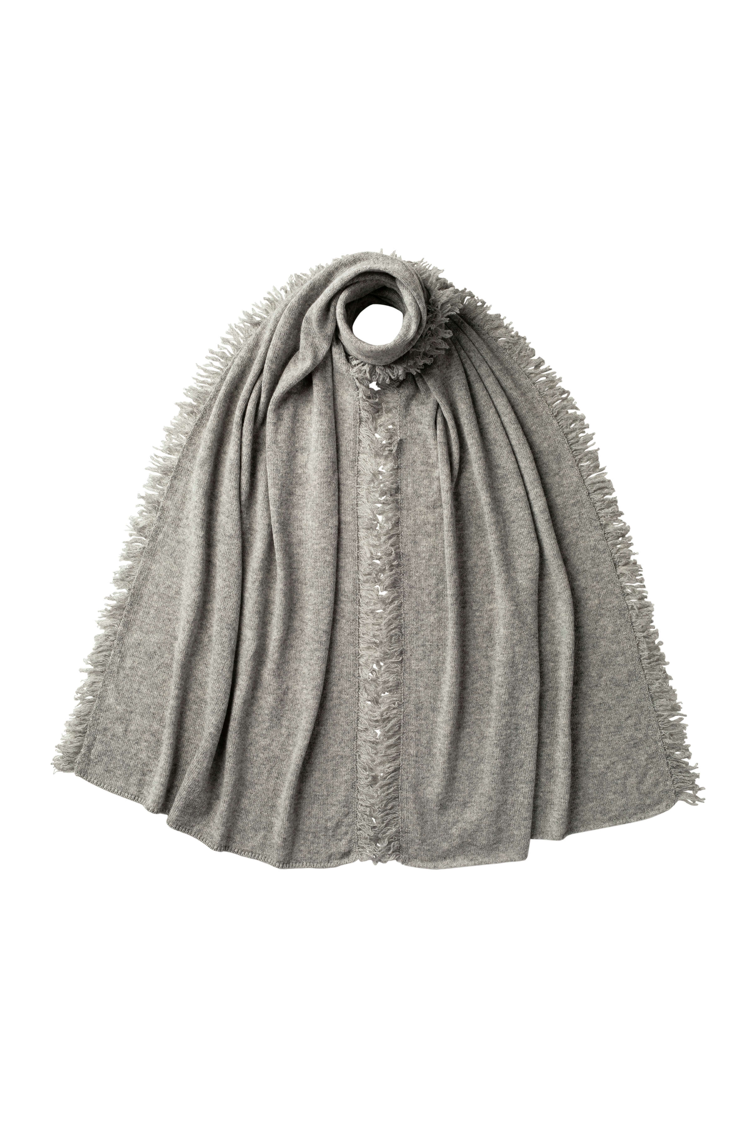 Light Grey Fringed Gauzy Cashmere Stole – Johnstons of Elgin