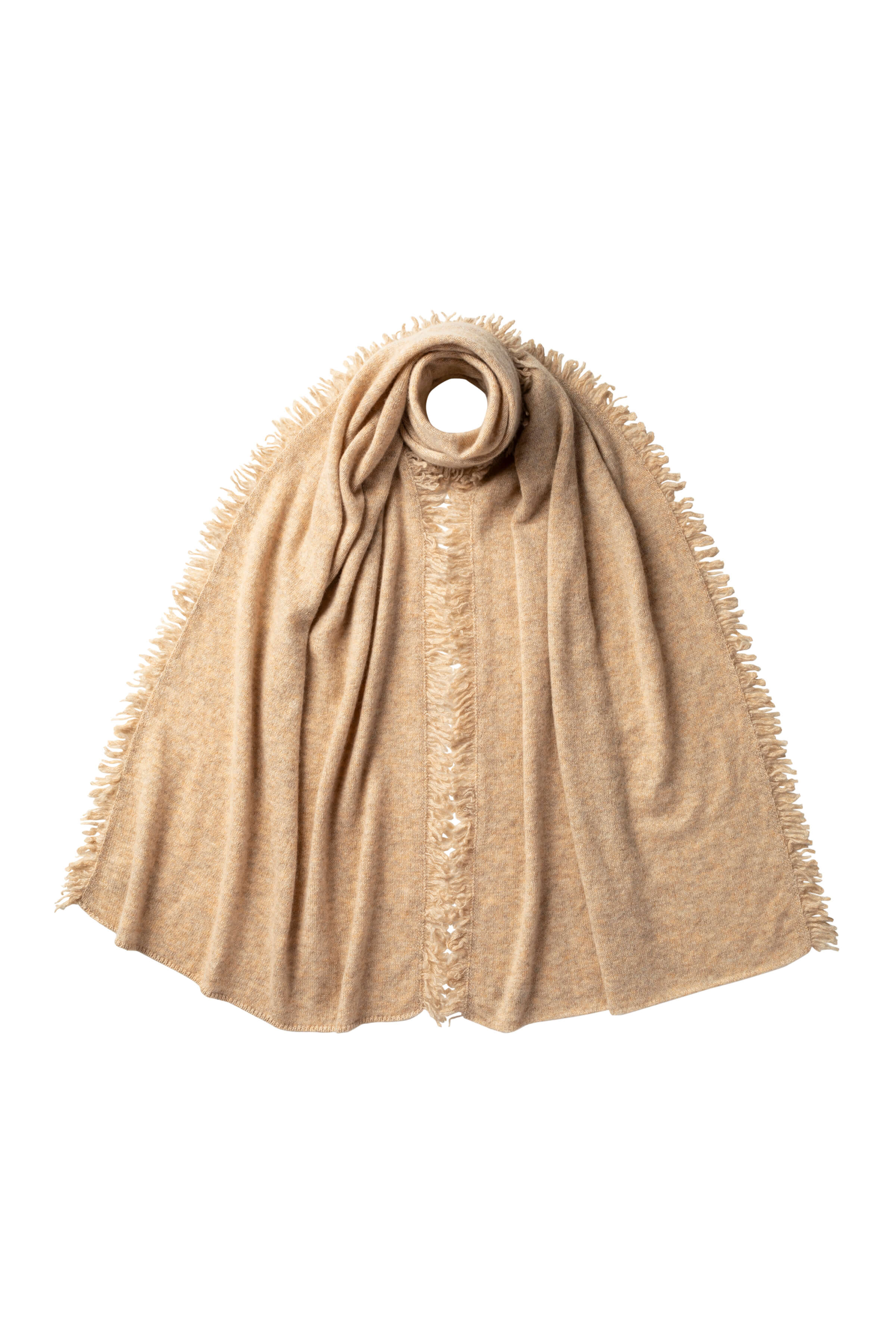 Oatmeal Fringed Gauzy Cashmere Stole – Johnstons of Elgin