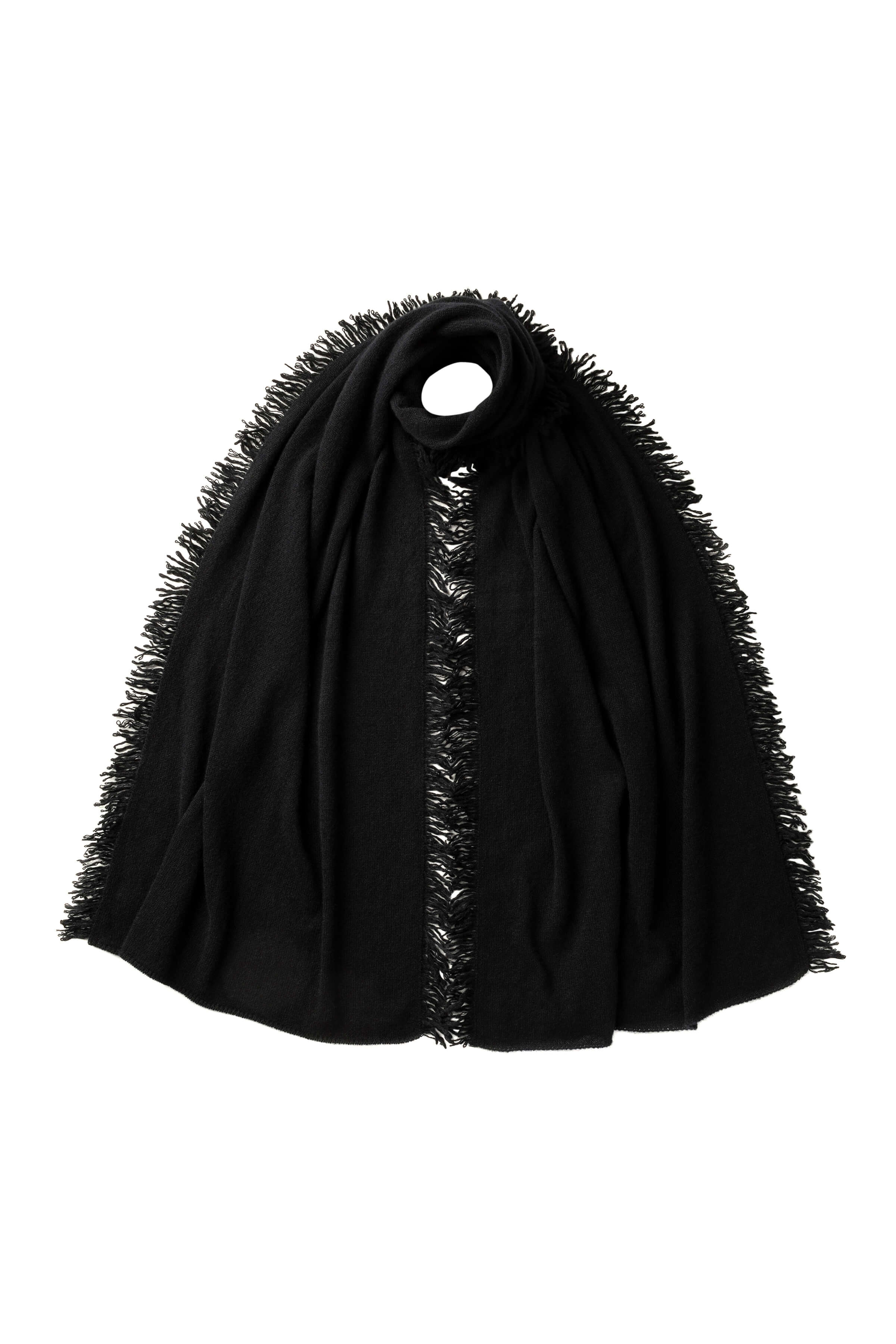 Black Fringed Gauzy Cashmere Stole – Johnstons of Elgin