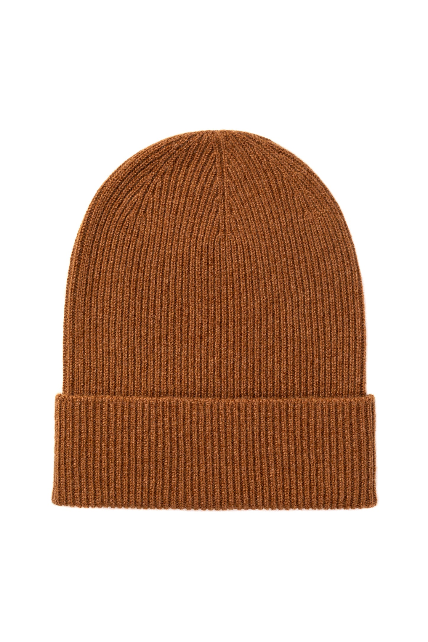 Johnstons of Elgin AW25 Knitted Accessories Dark Camel Slouchy Cashmere Beanie HAE03325SB4620ONE