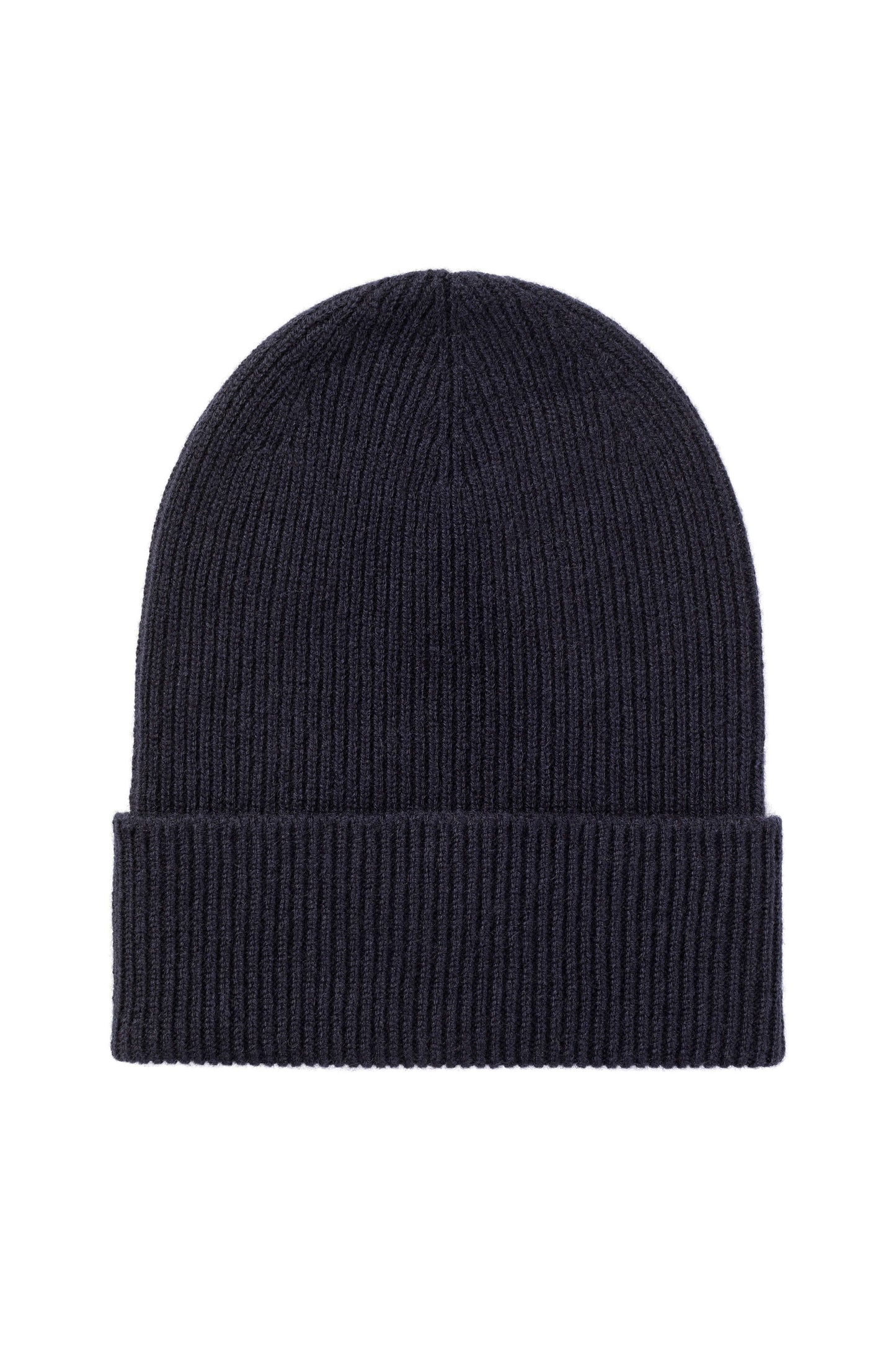 Johnstons of Elgin AW25 Knitted Accessories Dark Navy Slouchy Cashmere Beanie HAE03325SD7666ONE