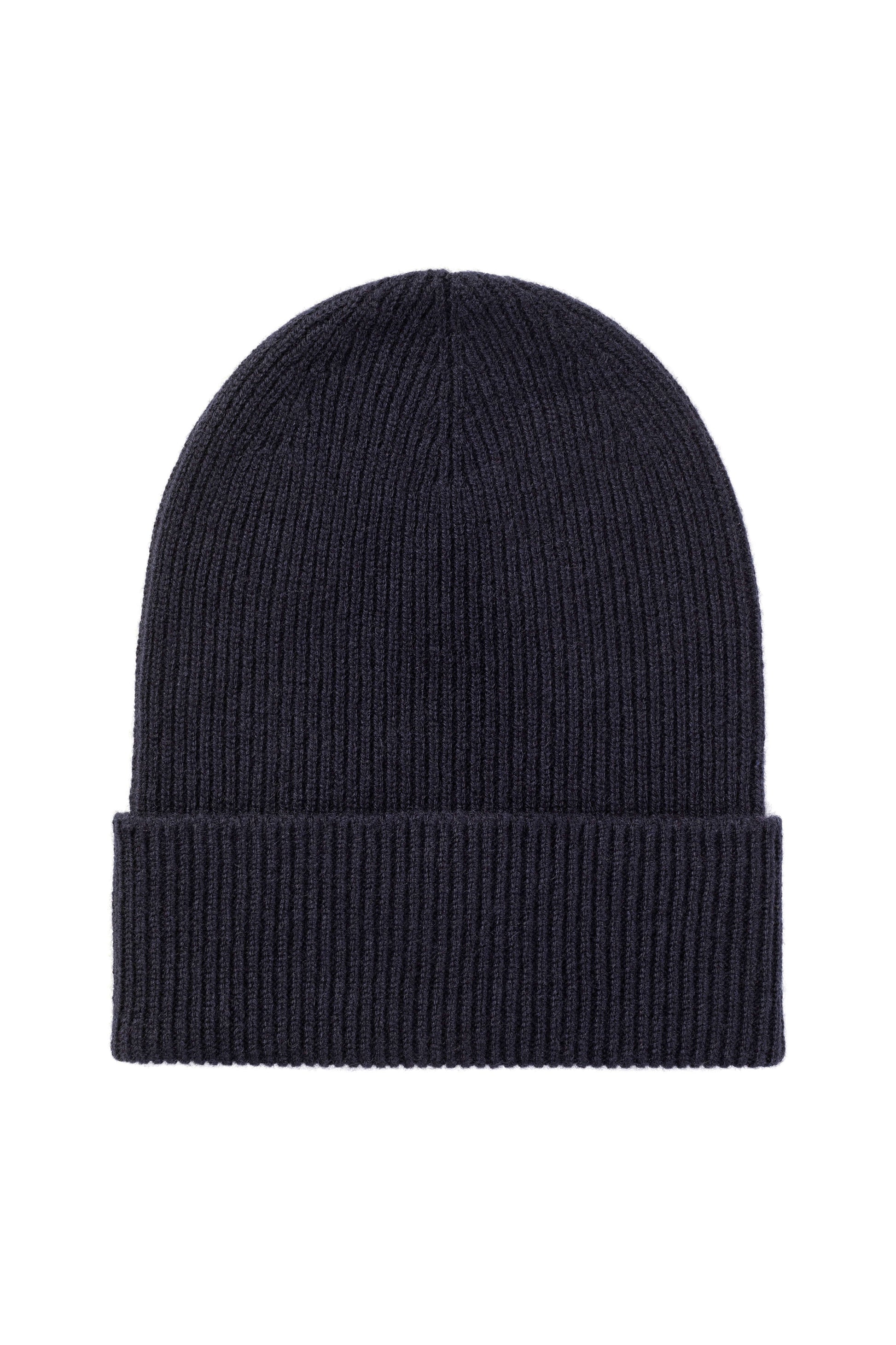 Johnstons of Elgin AW25 Knitted Accessories Dark Navy Slouchy Cashmere Beanie HAE03325SD7666ONE