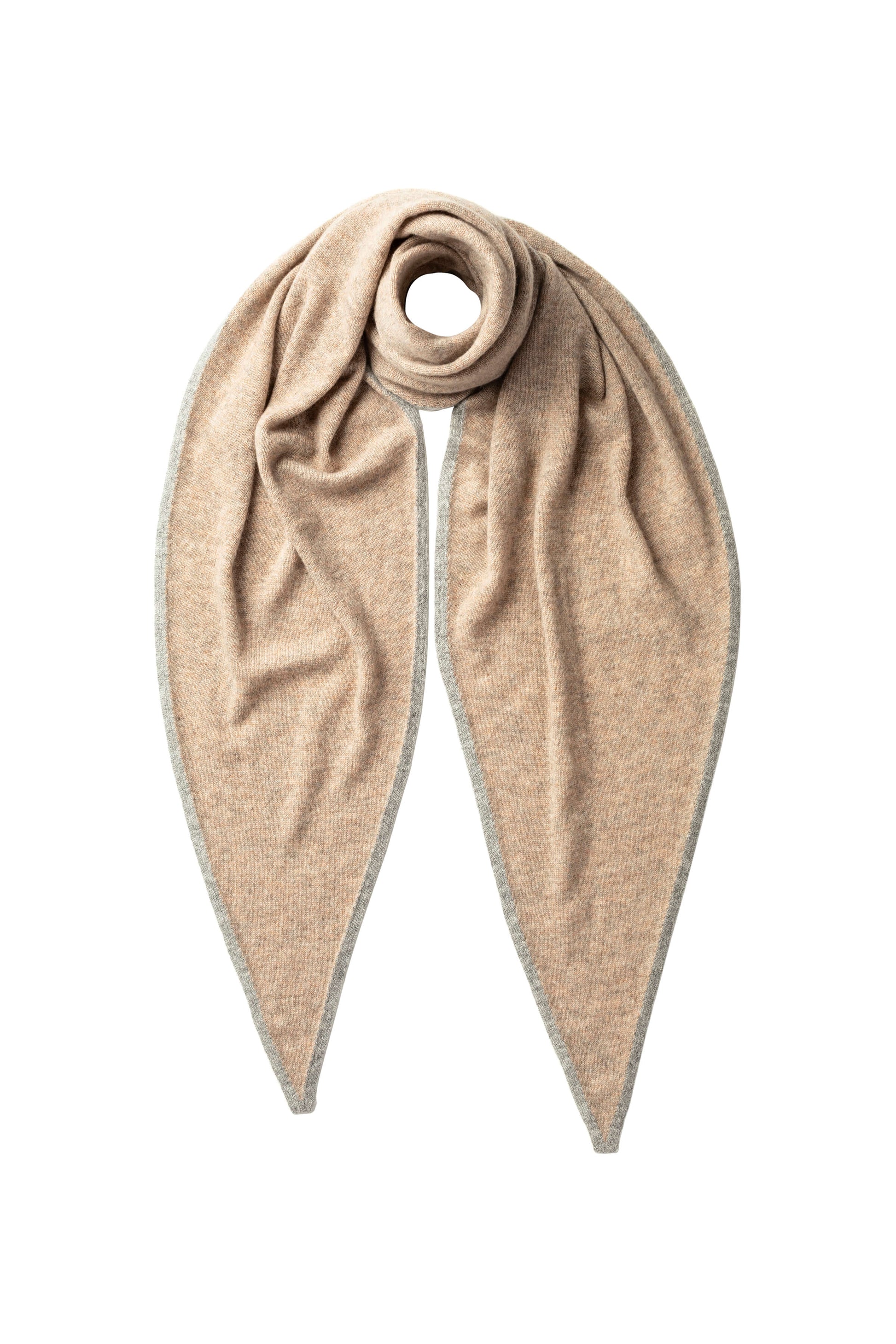 Johnstons of Elgin AW24 Knitted Accessory SFA Ash & SFA Light Grey Gauzy Cashmere Diamond Scarf HAE03401Q24488ONE