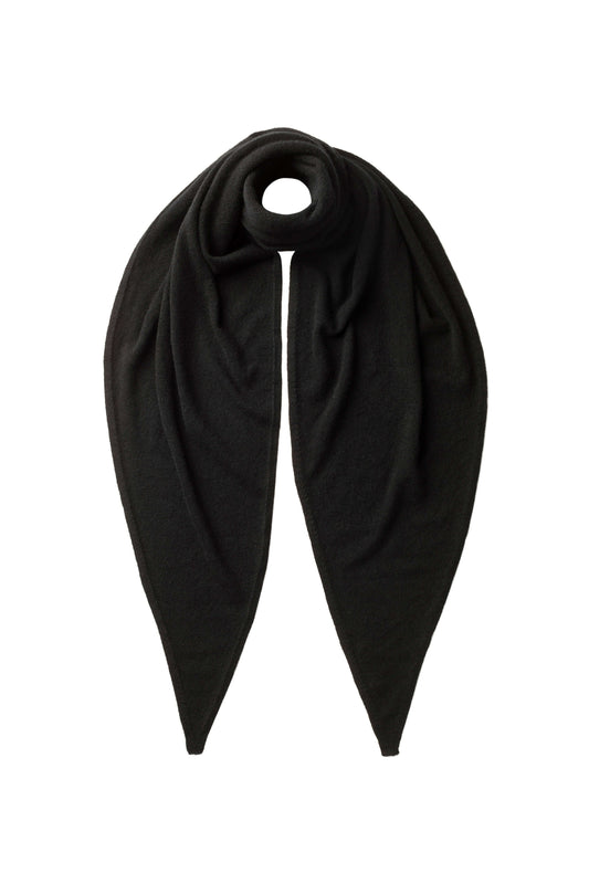 Johnstons of Elgin AW24 Knitted Accessory Black Gauzy Cashmere Diamond Scarf HAE03401Q24556ONE