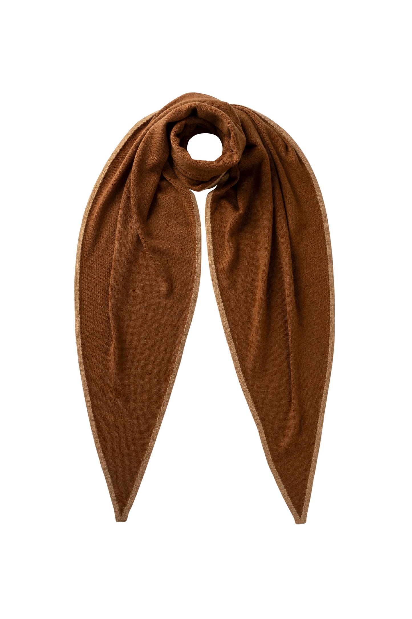 Johnstons of Elgin AW25 Knitted Accessories #874A22 Gauzy Cashmere Camel Diamond Scarf HAE03401Q25327ONE