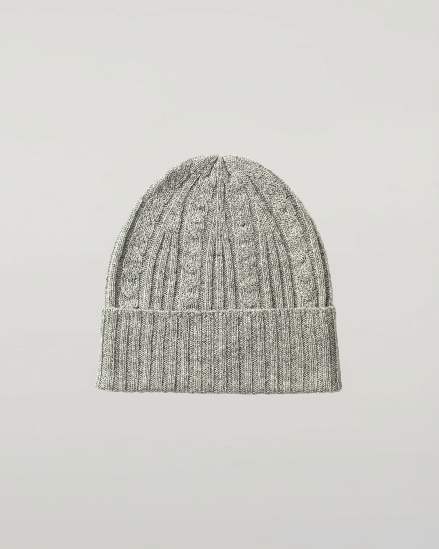 Johnstons of Elgin Knitted Accessories Grey Cable & Rib Cashmere Scarf HAE03408HA0308ONE