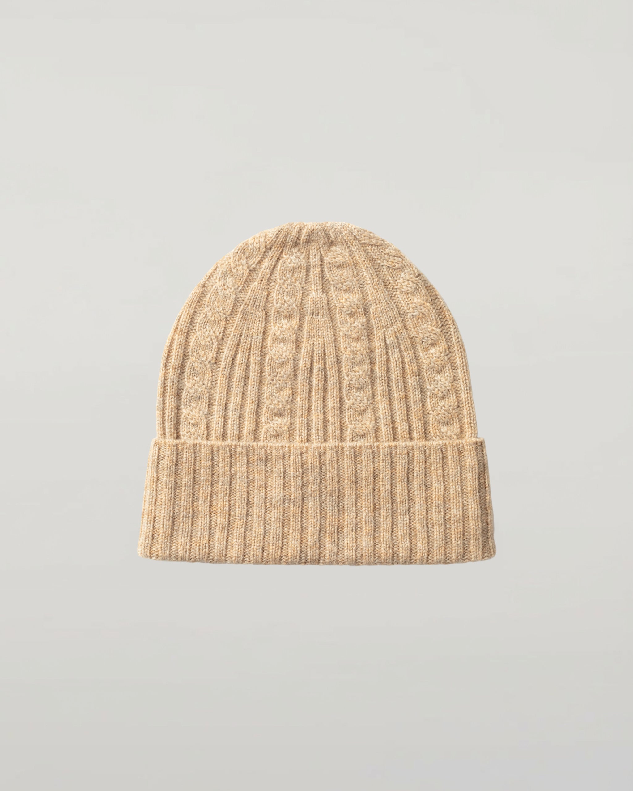 Cable & Rib Cashmere Beanie