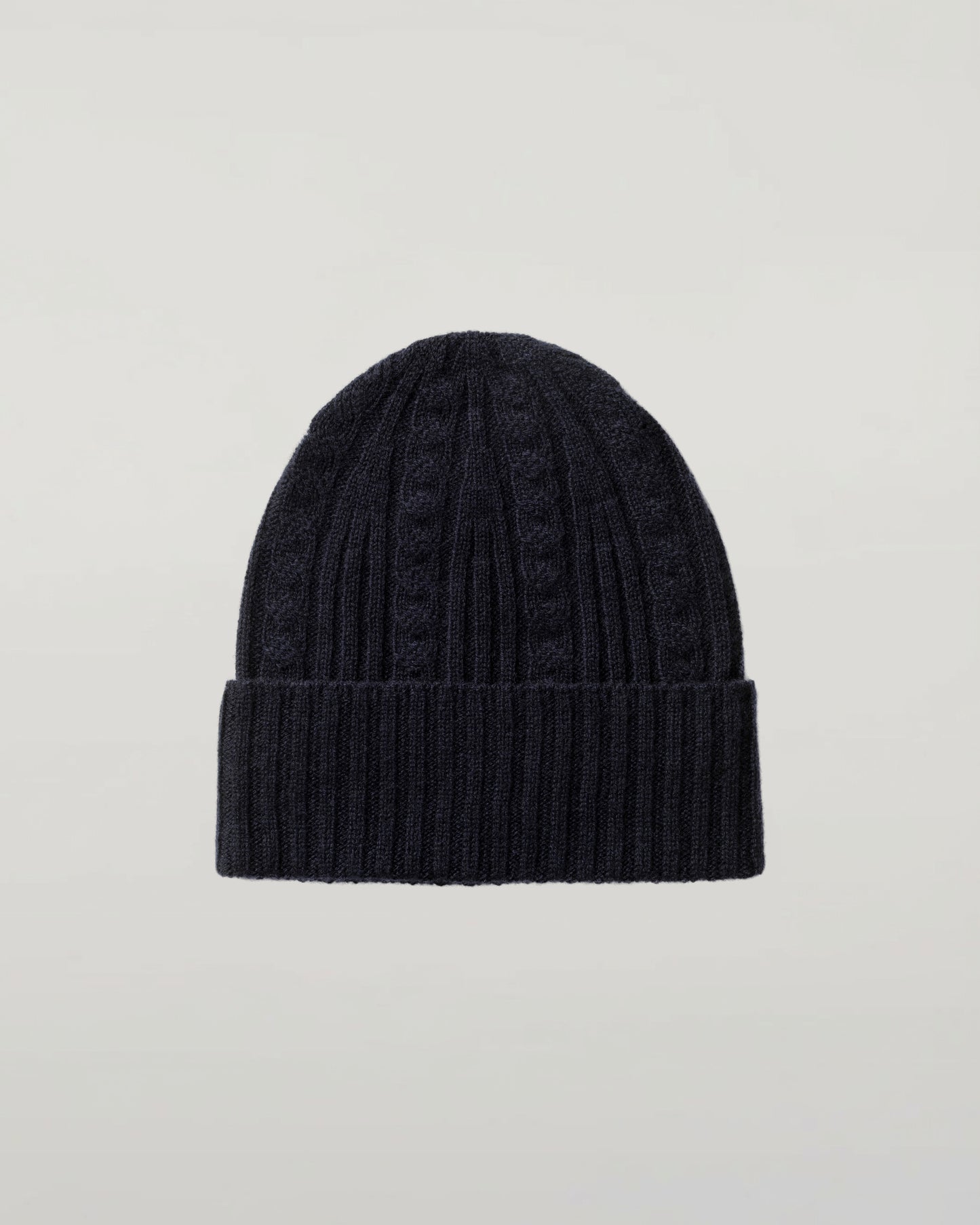 Johnstons of Elgin Gift Set  Cable & Rib Navy Cashmere Beanie HAE03408SD7286ONE