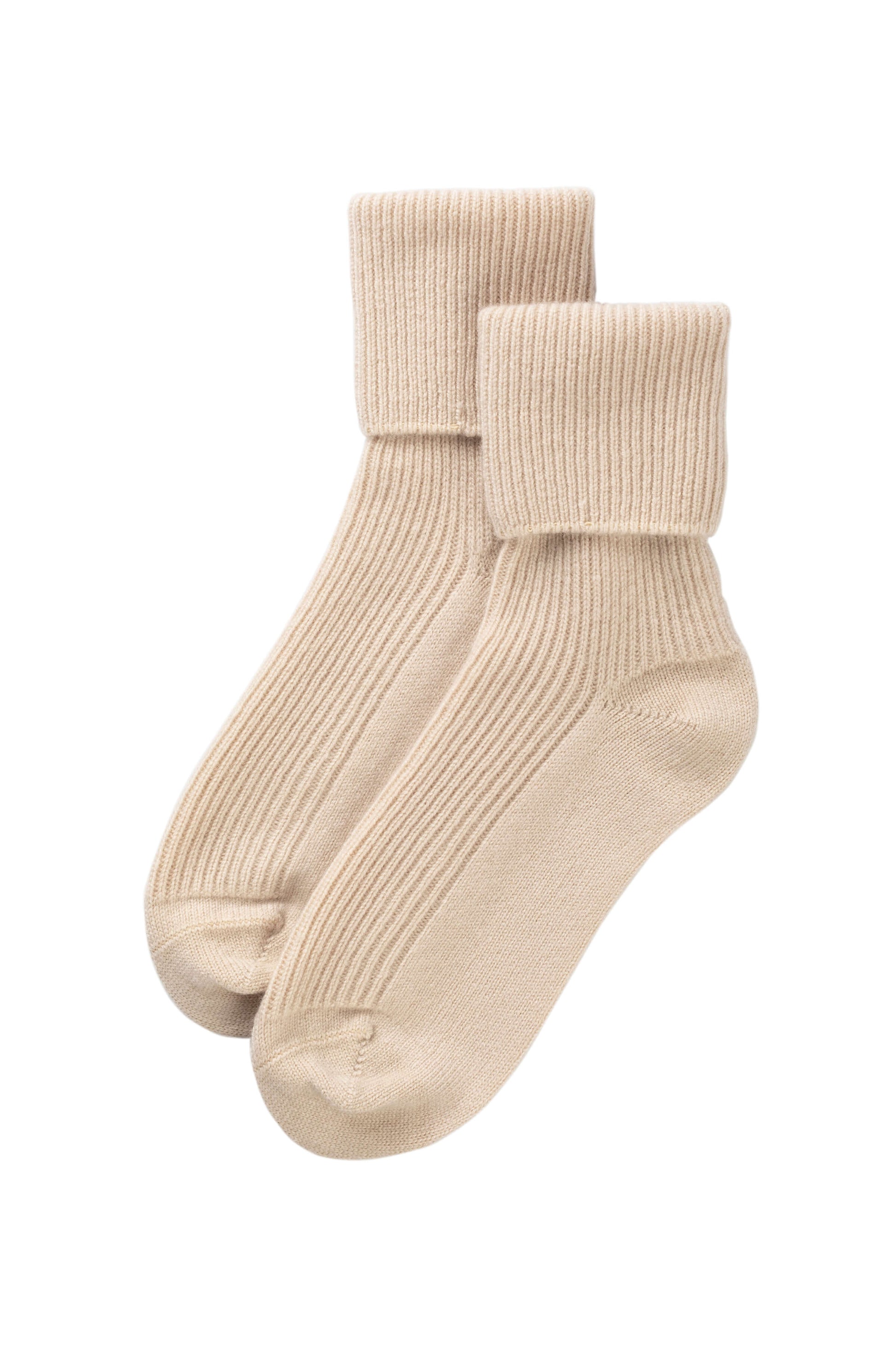 Johnstons of Elgin AW24 Knitted Accessory Camel Women's Pure Cashmere Bed Socks HAG02565SB0526ONE