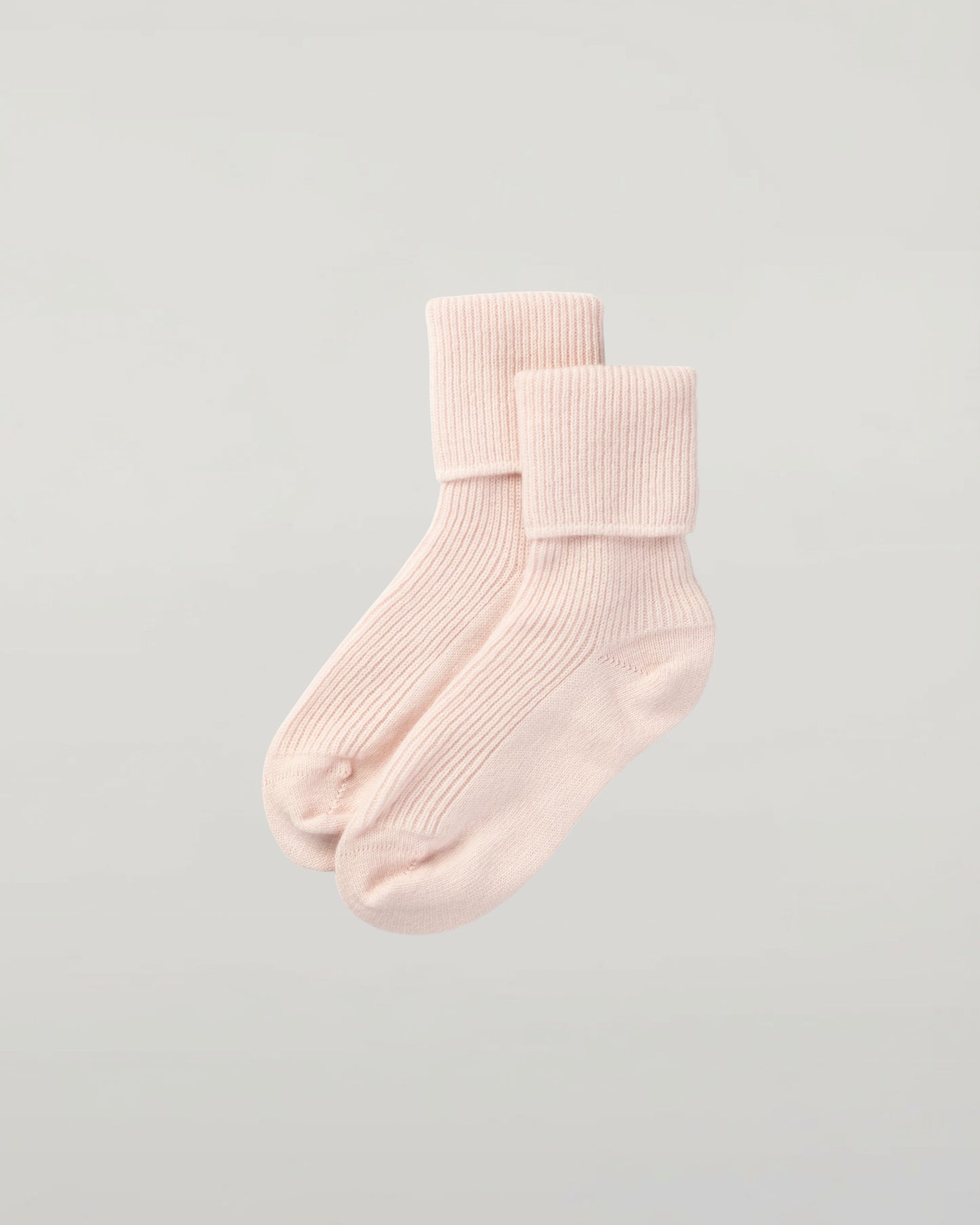 Johnstons of Elgin Knitted Accessories Pale Pink Women's Cashmere Lounge Socks HAG02565SE0182ONE