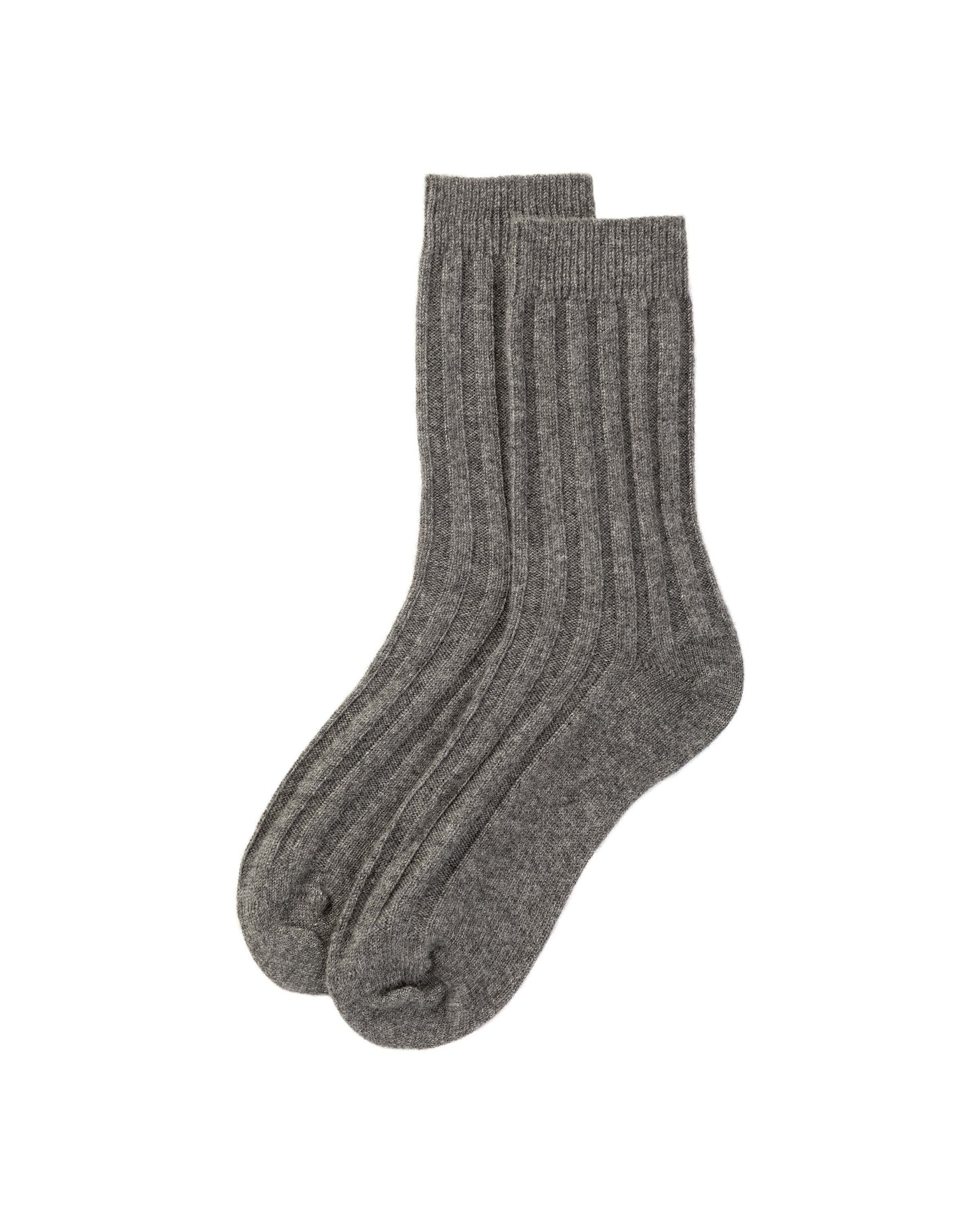 Johnstons of Elgin Men's Cashmere Bed Sock in Dark grey HAG02814HA41687-12