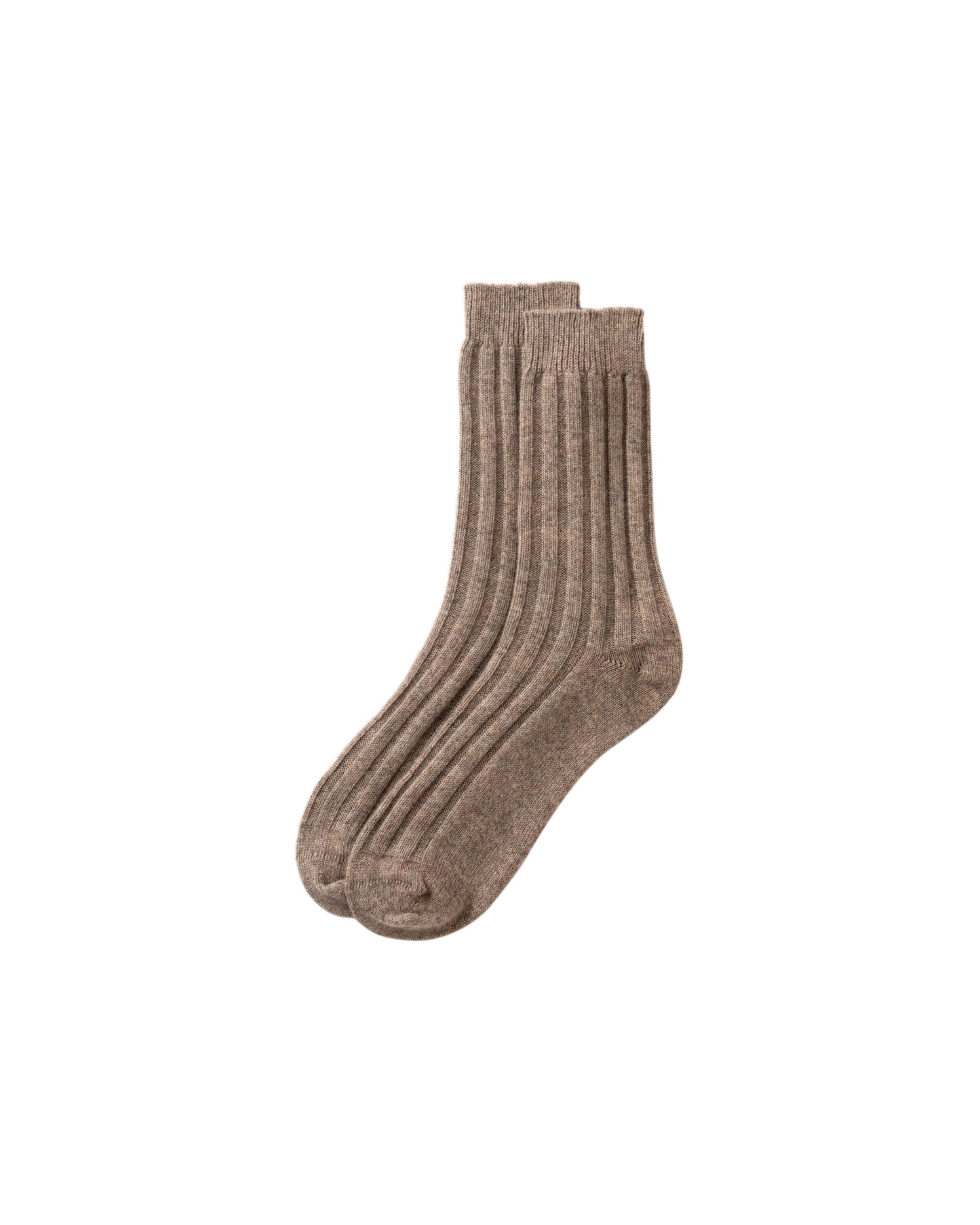 Johnstons of Elgin pair of brown socks on a white background 2025GIFTSET4B