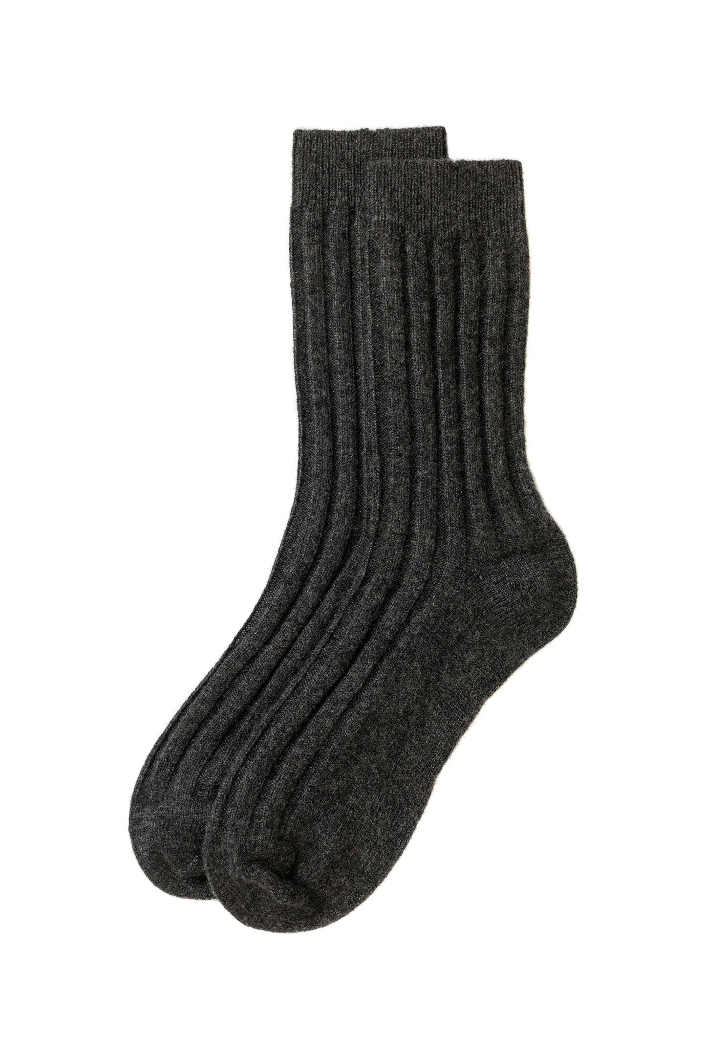 Johnstons of Elgin Men's Cashmere Bed Sock in Dark grey HAG02814HA41687-12
