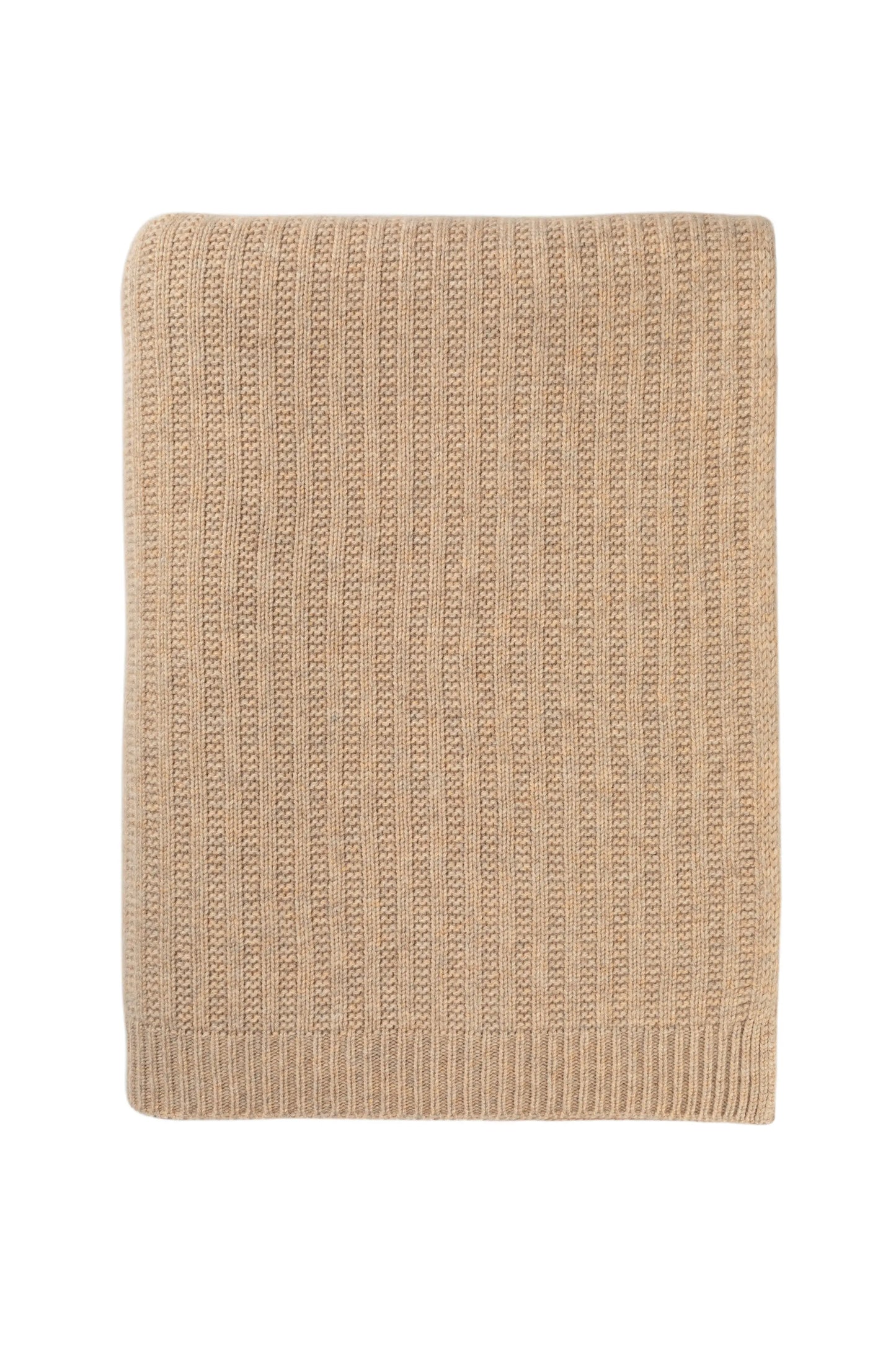 Johnstons of Elgin 2024 Blanket Collection Oatmeal Texture Knitted Cashmere Throw HAI03061HB0210ONE