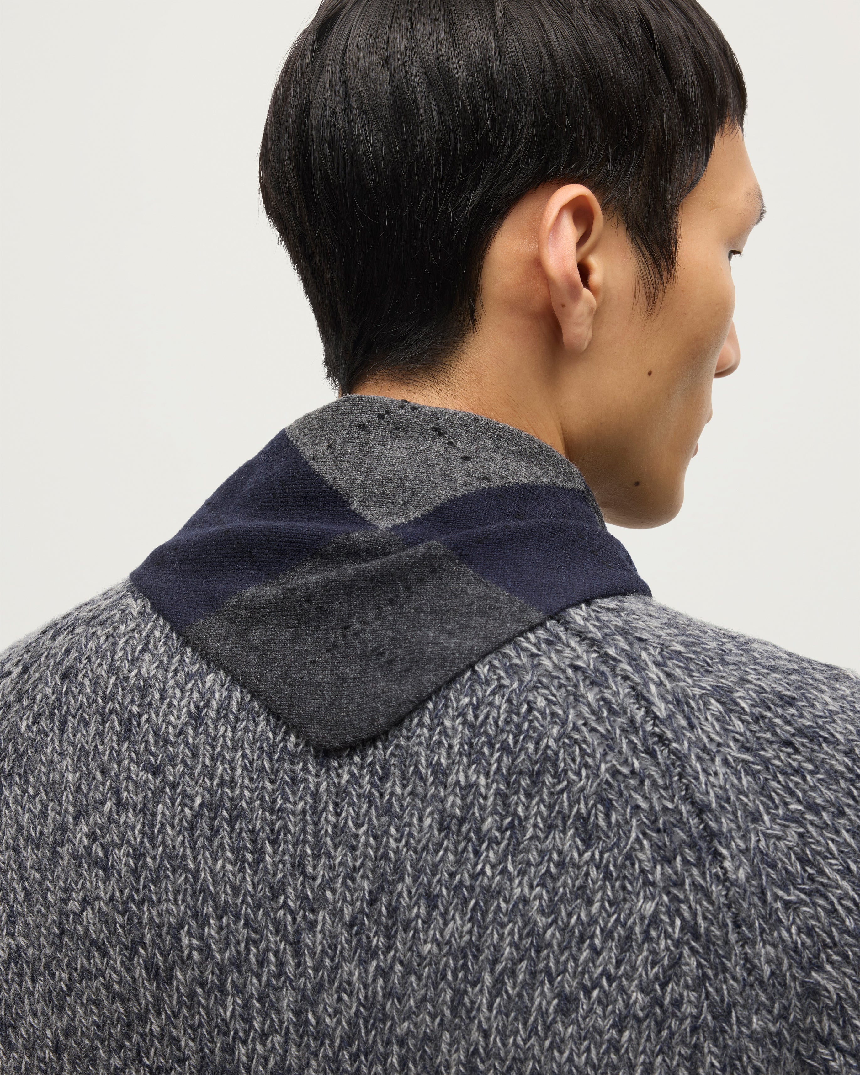 Clan Navy Argyle Triangle Bandana | Luxury Scottish Cashmere