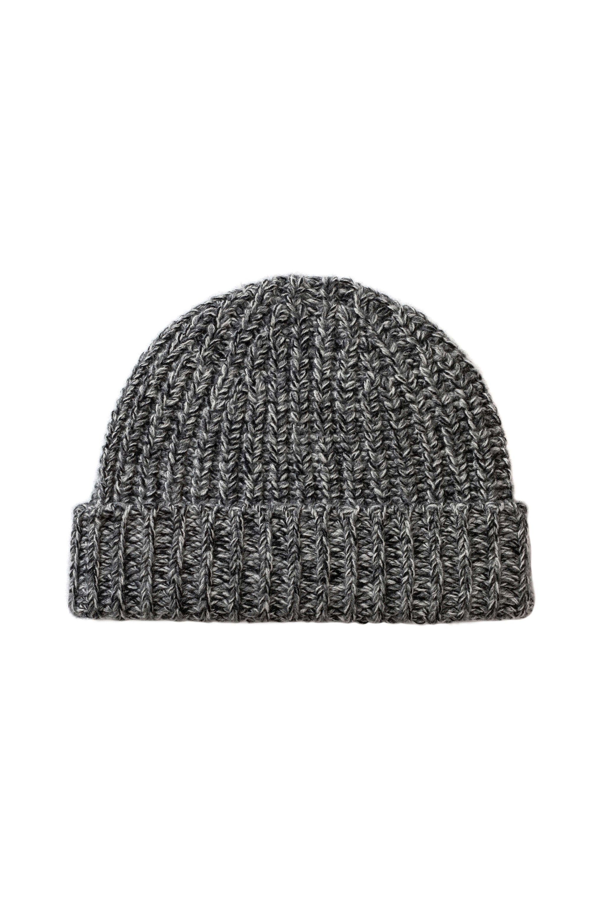 Half Cardigan Stich Cashmere Beanie