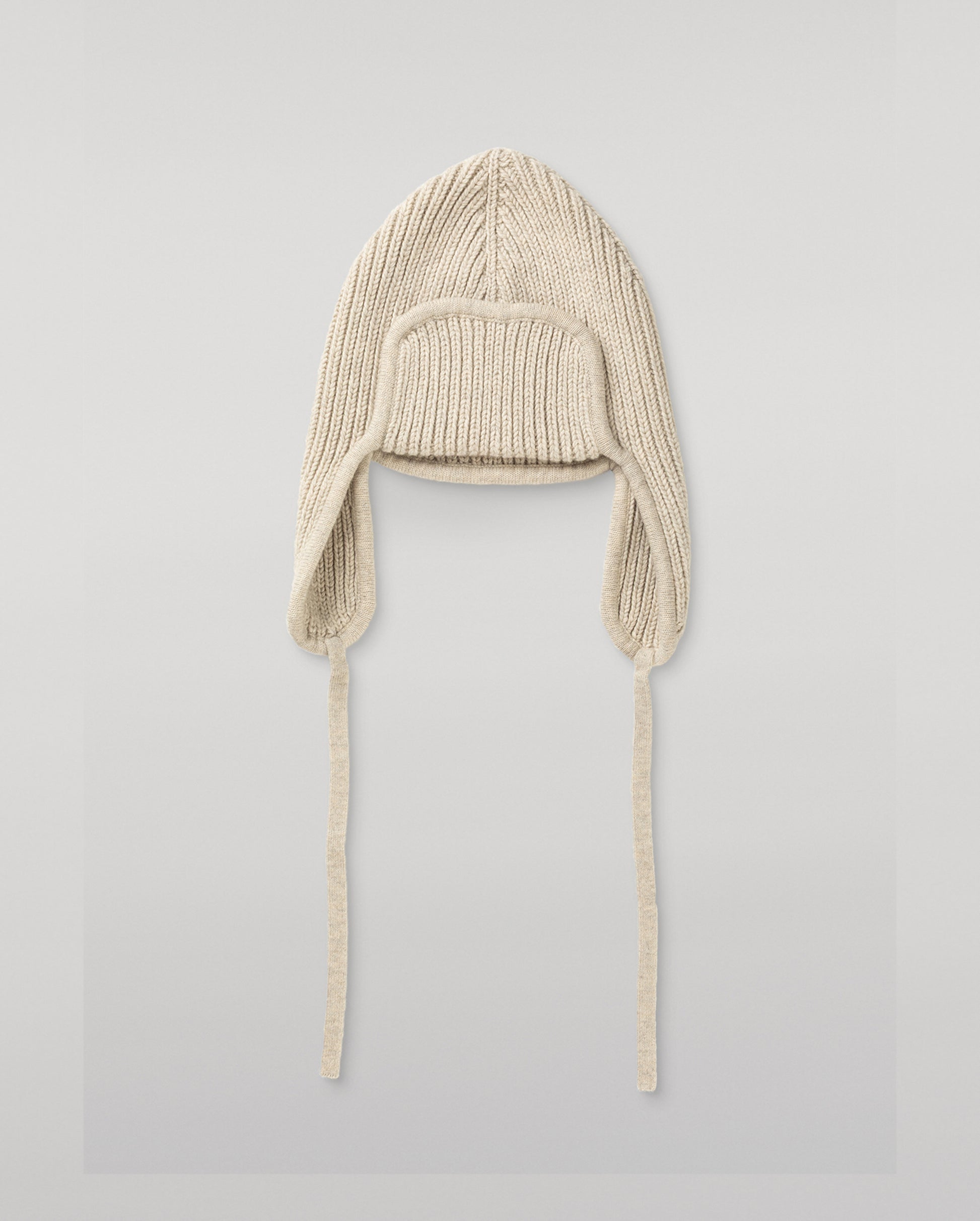 JOHNSTONS OF ELGIN CASHMERE RIBBED DEER STALKER BEANIE NATURAL 100% CASHMERE HAT03646Q26301ONE