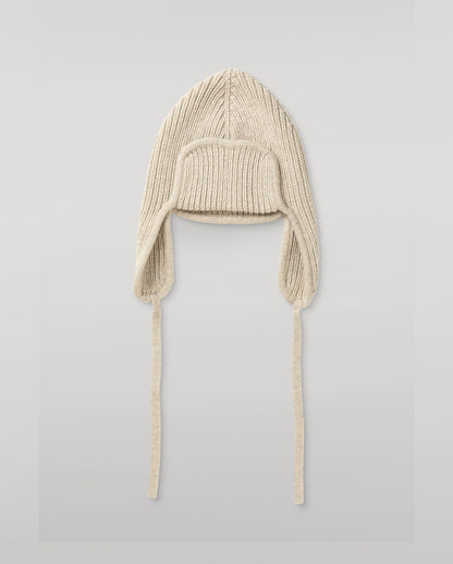 JOHNSTONS OF ELGIN CASHMERE RIBBED DEER STALKER BEANIE NATURAL 100% CASHMERE HAT03646Q26301ONE