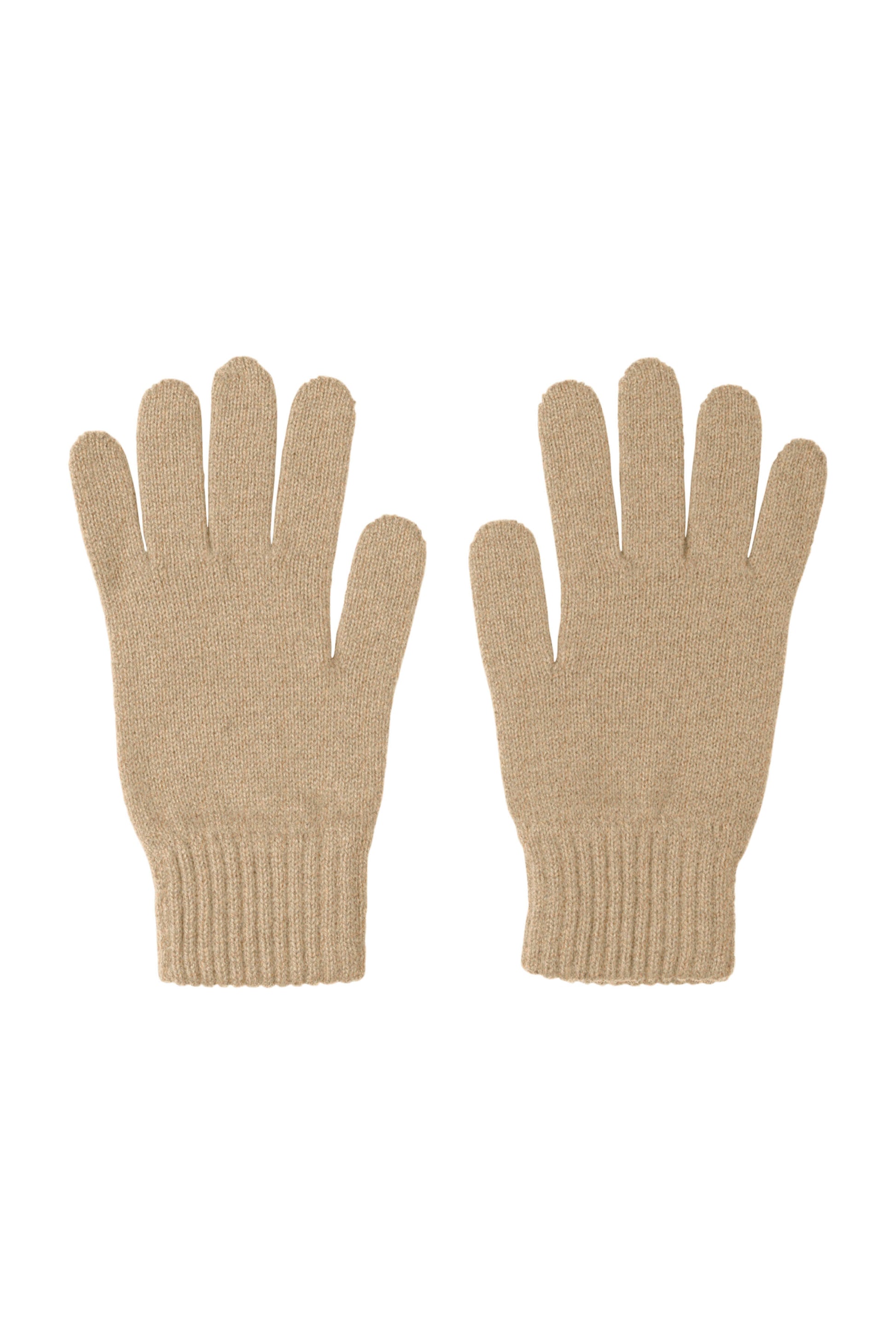 Haferflockenfarbene Herrenhandschuhe aus Kaschmir – Johnstons of Elgin