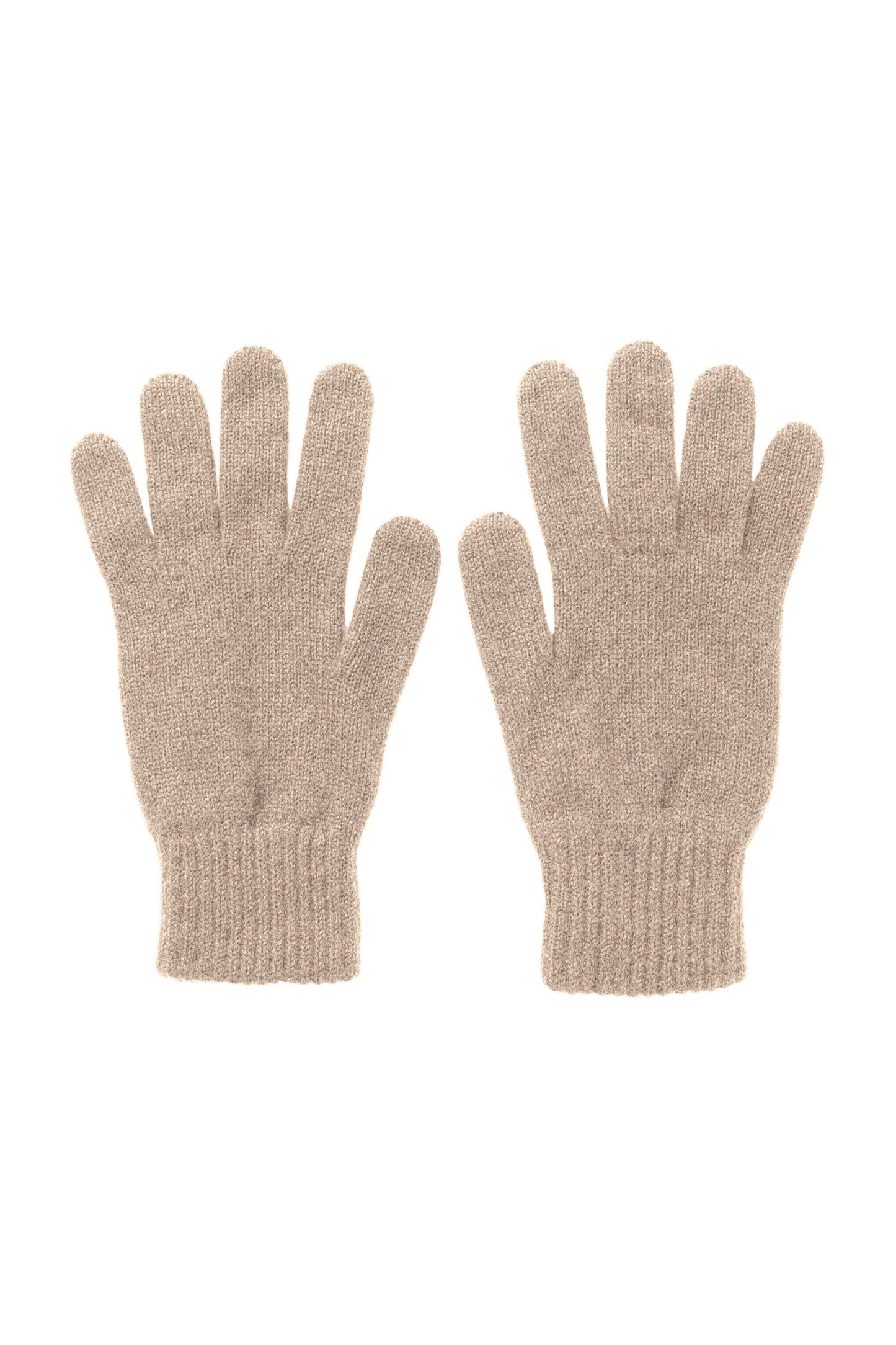 Johnstons of Elgin AW24 Knitted Accessory Ash Men's Cashmere Gloves HAY01001HB4334ONE