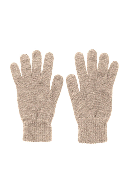 Johnstons of Elgin AW24 Knitted Accessory Ash Men's Cashmere Gloves HAY01001HB4334ONE