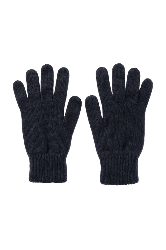 Johnstons of Elgin AW24 Knitted Accessory Dark Navy Men's Cashmere Gloves HAY01001SD7286ONE