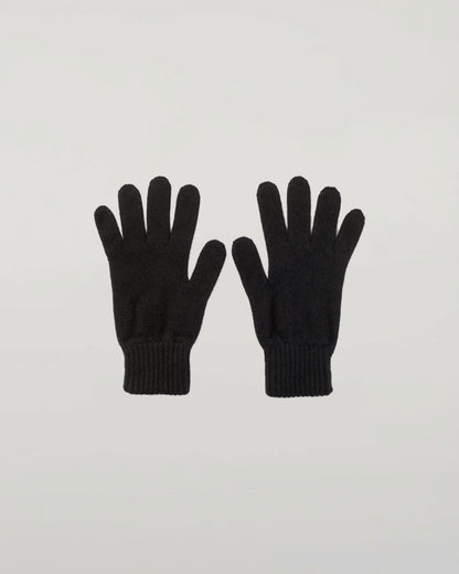 Johnstons of Elgin AW25 Knitted Accessories Black Men's Cashmere Black Gloves HAY01001SA0900N/A