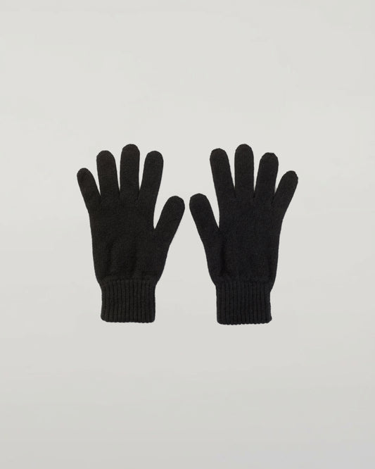Johnstons of Elgin AW25 Knitted Accessories Black Men's Cashmere Black Gloves HAY01001SA0900N/A