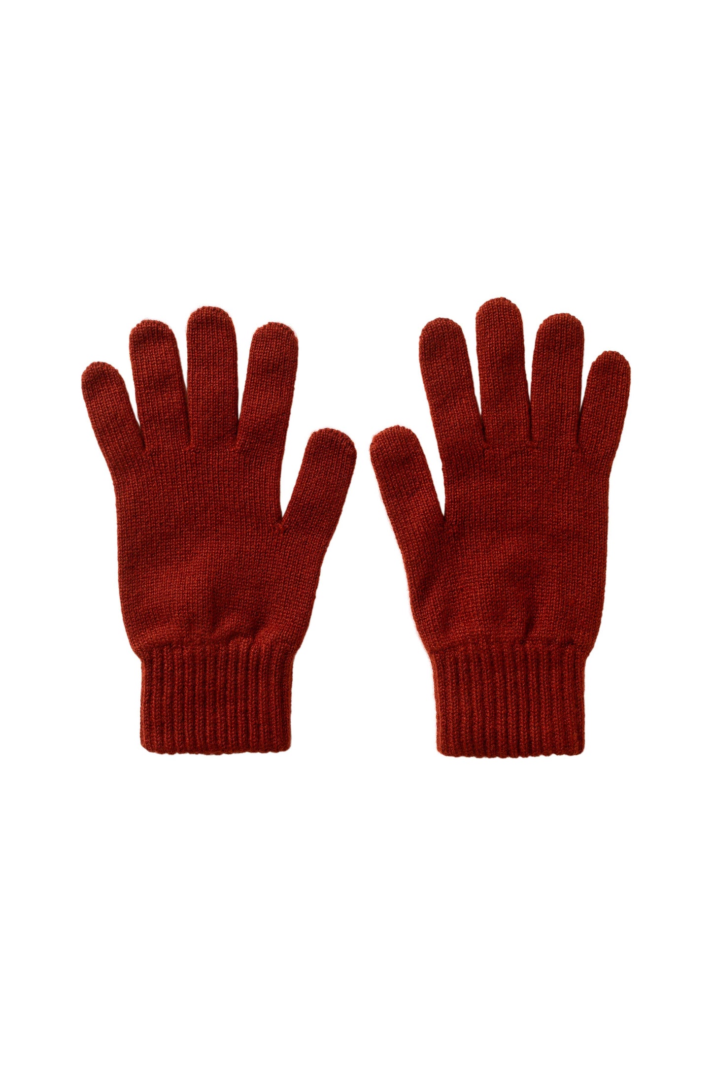 Johnstons of Elgin men's red cashmere gloves HAY01001SG4463ONE