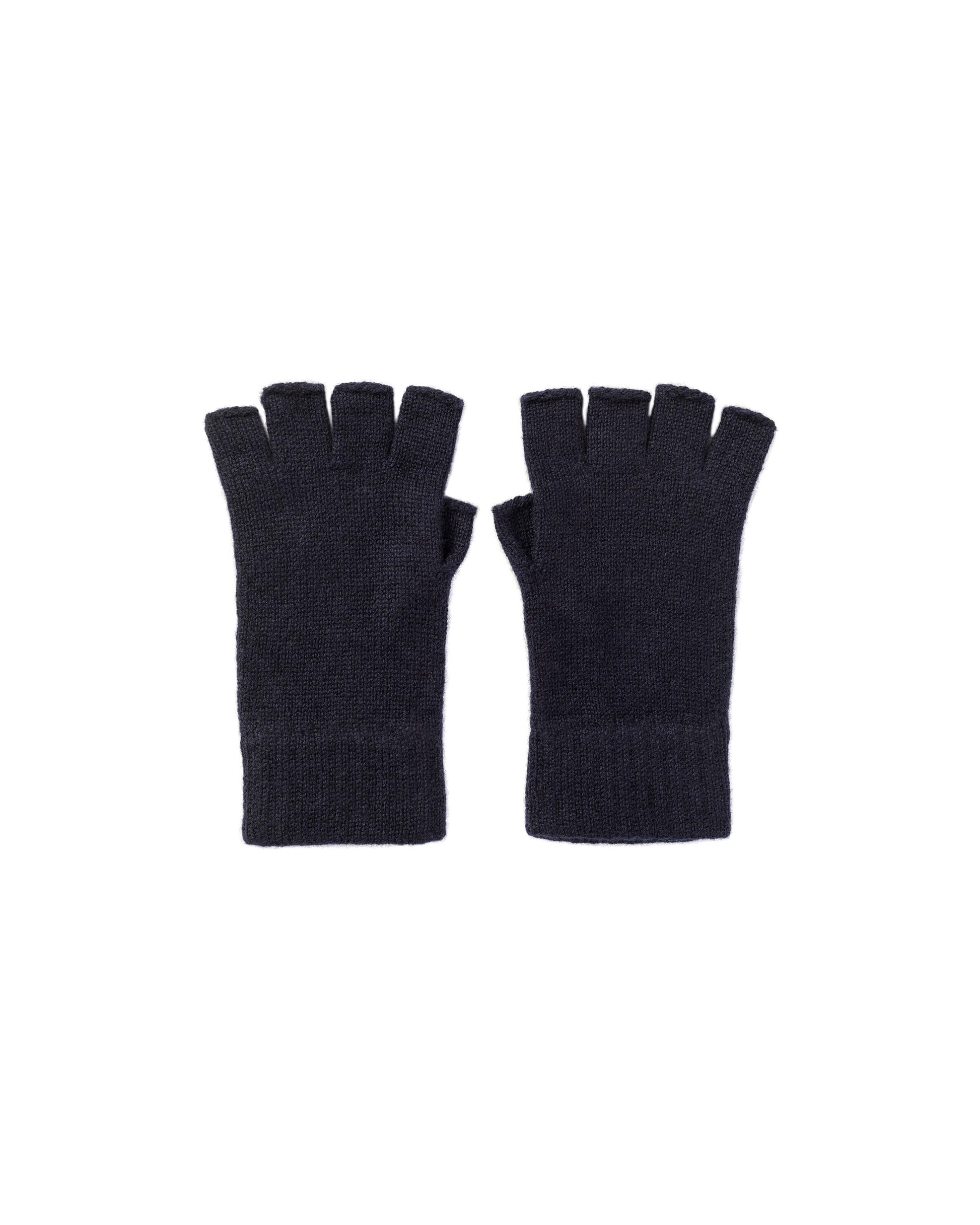 Johnstons of Elgin Navy Fingerless Cashmere Gloves 2025GIFTSET5A