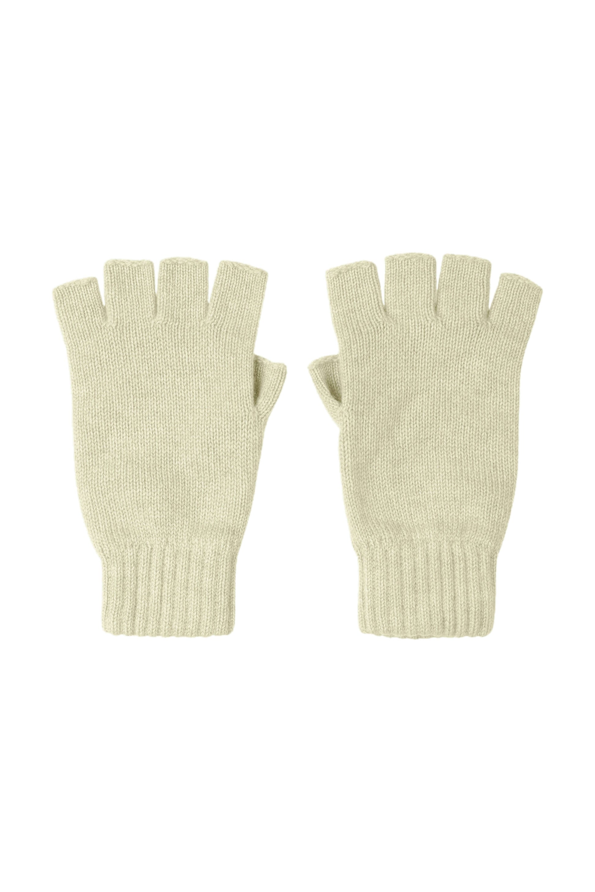 Johnstons of Elgin AW24 Knitted Accessory Lichen Women's Fingerless Cashmere Gloves 