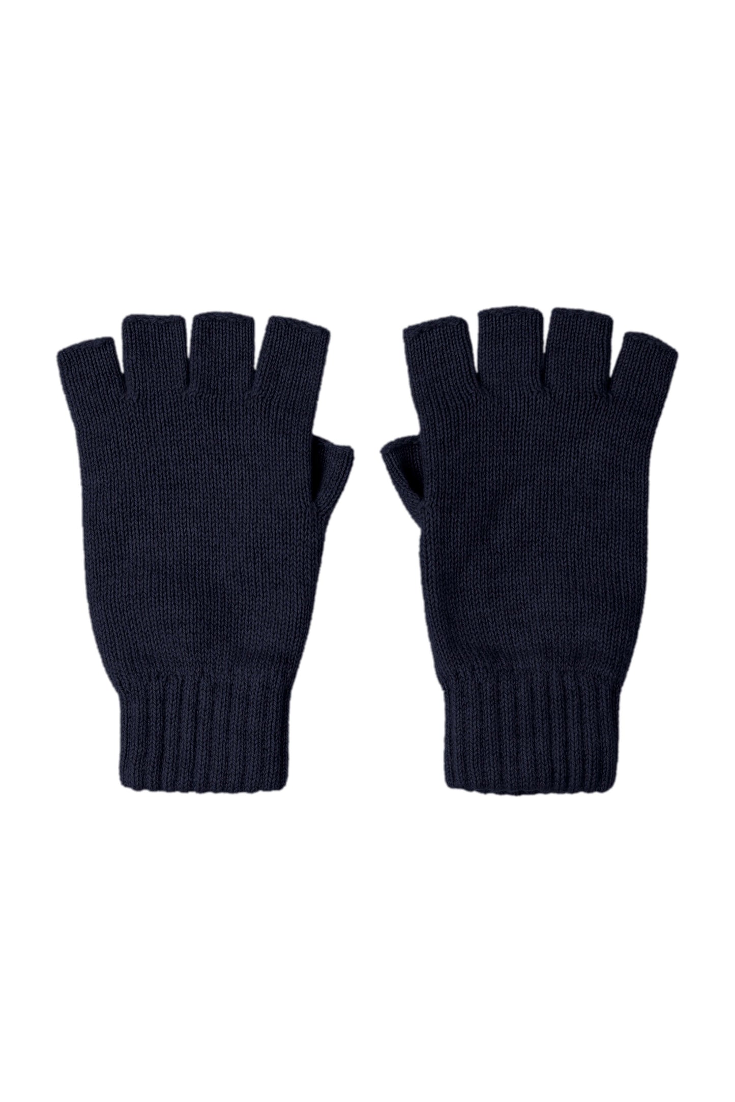 Johnstons of Elgin AW24 Knitted Accessory Navy Women's Fingerless Cashmere Gloves HAY02223SD0707N/A