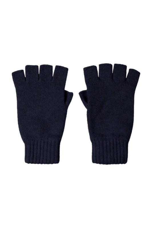 Johnstons of Elgin AW24 Knitted Accessory Dark Navy Women's Fingerless Cashmere Gloves HAY02223SD7286ONE