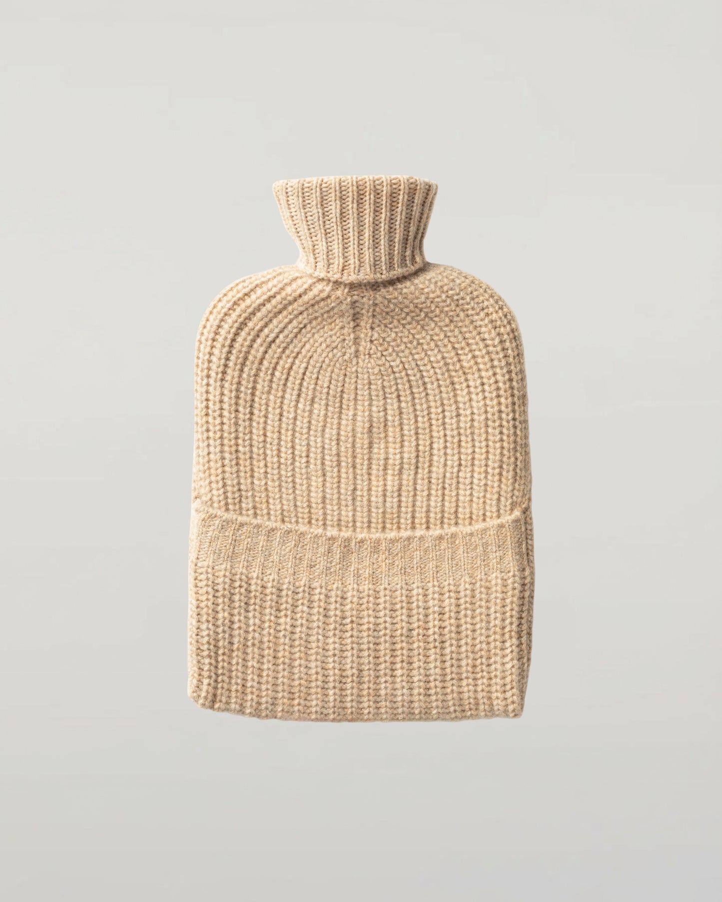 Johnstons of Elgin AW24 Knitted Accessory Oatmeal Cashmere Hot Water Bottle Cover PA000062HB0210