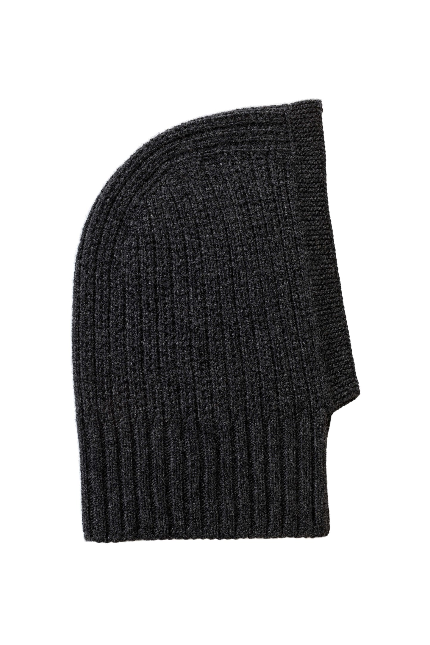 Johnstons of Elgin AW25 Knitted Accessories Charcoal Waffle Stitch Grey Cashmere Hood HAY03522HA7165ONE
