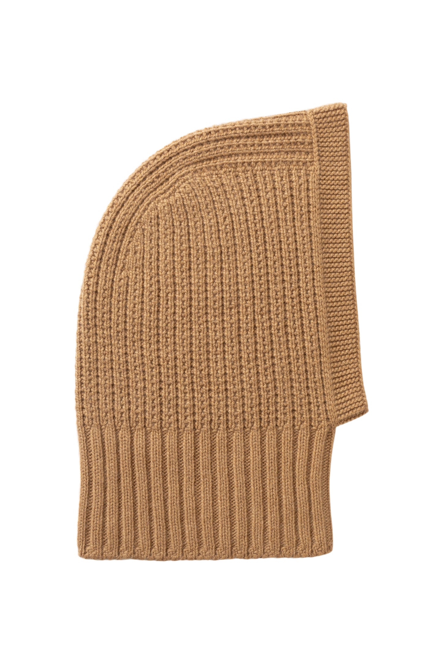 Johnstons of Elgin AW25 Knitted Accessories Camel Waffle Stitch Camel Cashmere Hood HAY03522HB4404ONE