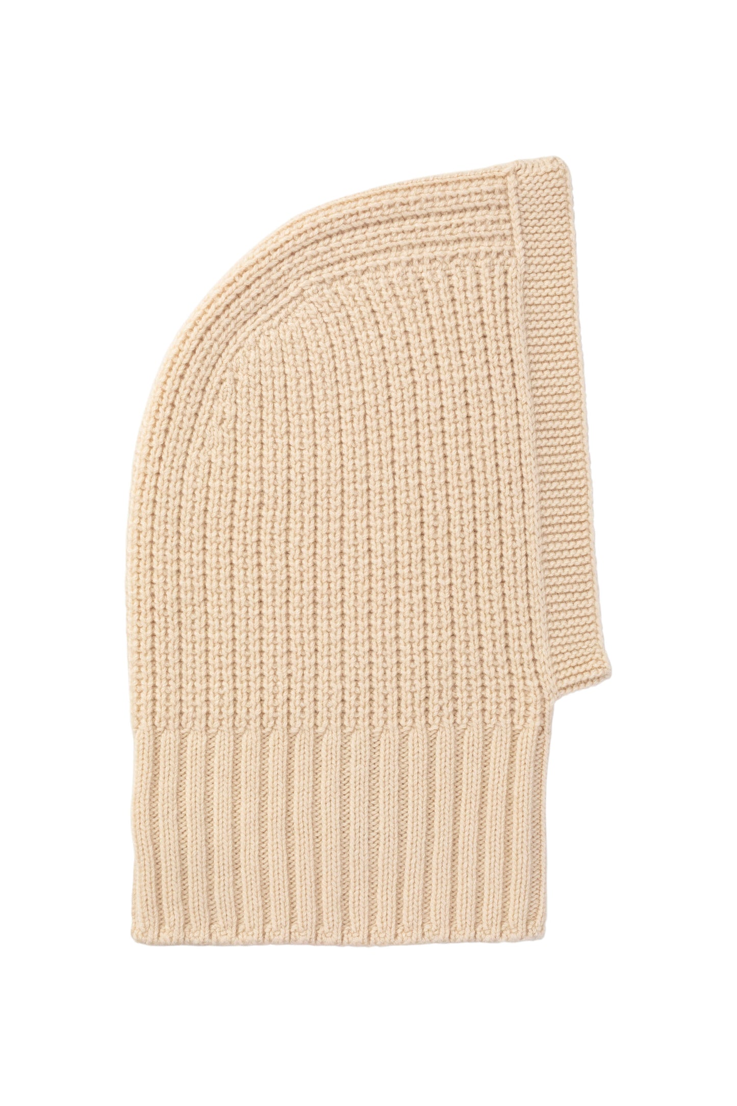 Johnstons of Elgin AW25 Knitted Accessories Champagne Waffle Stitch Cream Cashmere Hood HAY03522SA0502ONE