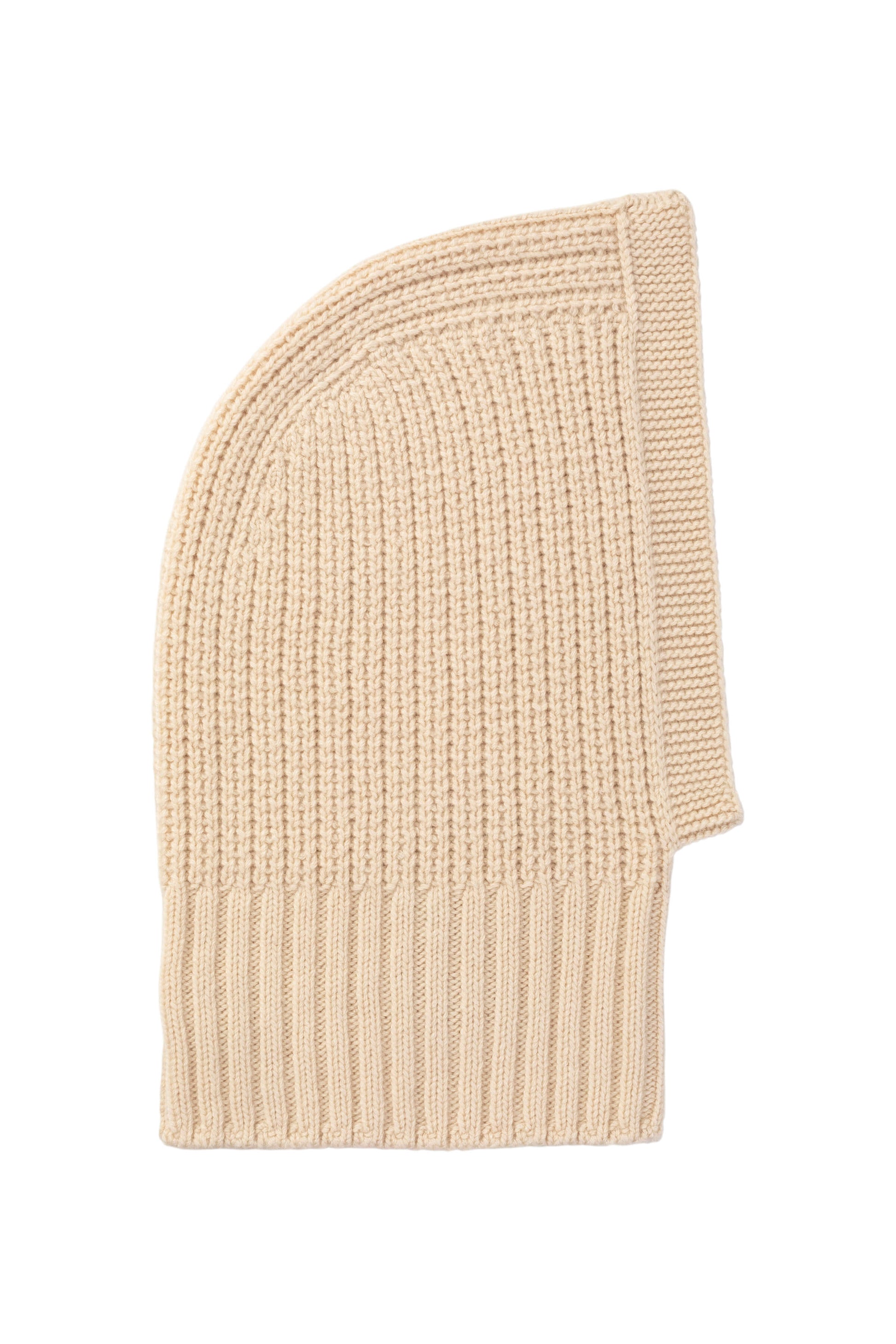 Johnstons of Elgin AW25 Knitted Accessories Champagne Waffle Stitch Cream Cashmere Hood HAY03522SA0502ONE