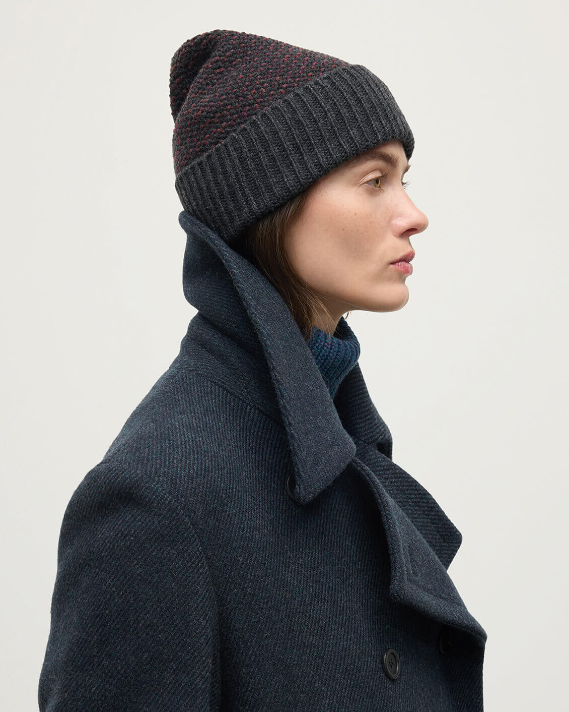 Seed Stitch Cashmere Beanie | Johnstons of Elgin
