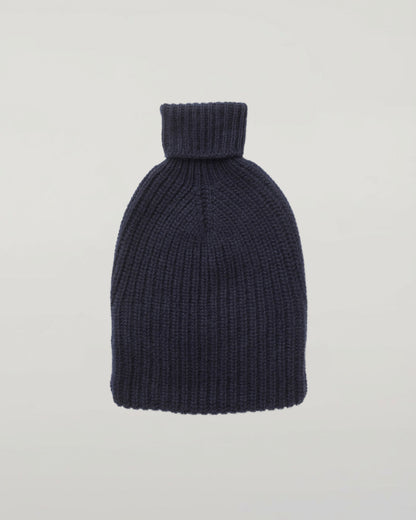 Johnstons of Elgin AW24 Knitted Accessory Dark Navy Cashmere Hot Water Bottle PA000062SD7286