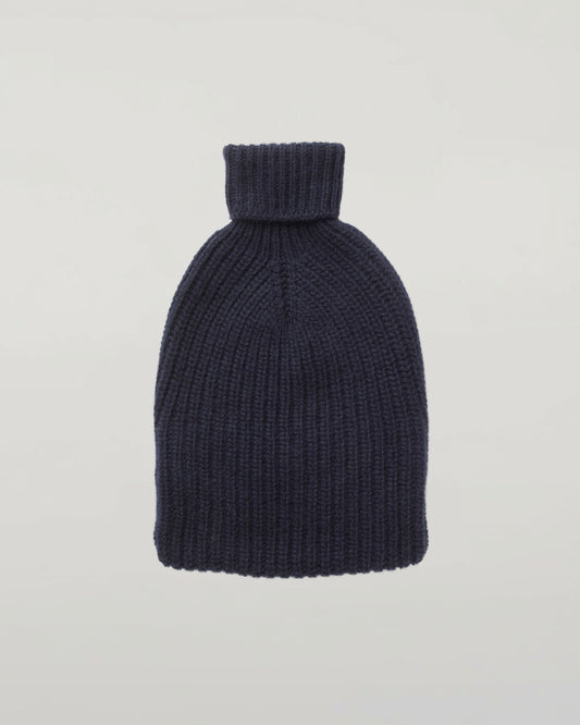 Johnstons of Elgin AW24 Knitted Accessory Dark Navy Cashmere Hot Water Bottle PA000062SD7286