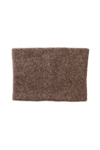 Johnstons of Elgin AW25 Knitted Accessories Molasses Mix Cashmere Bouclé Brown Snood HBC01130HB4415ONE