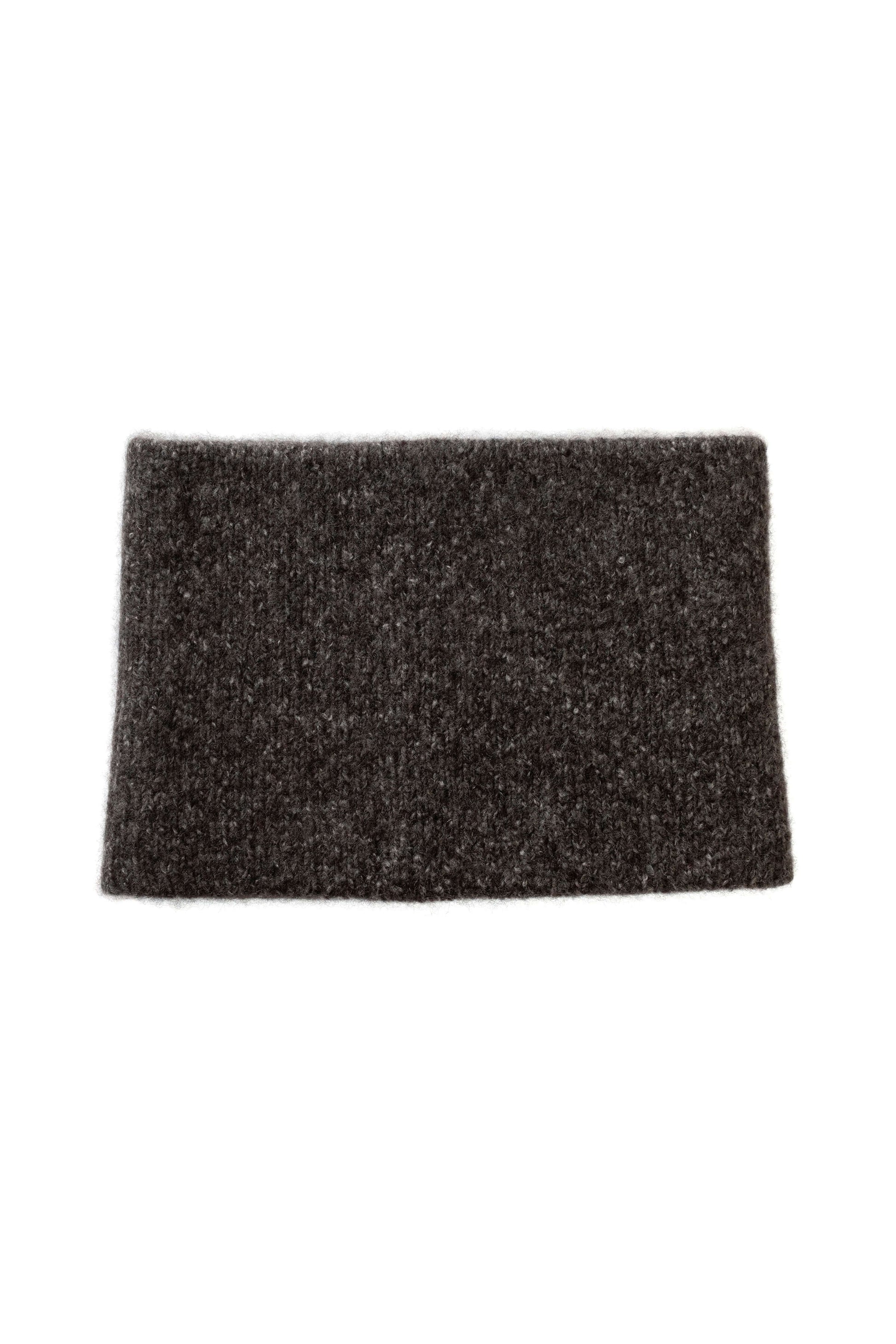 Johnstons of Elgin AW25 Knitted Accessories Charcoal Cashmere Bouclé Grey Snood HBC01130HA7198ONE