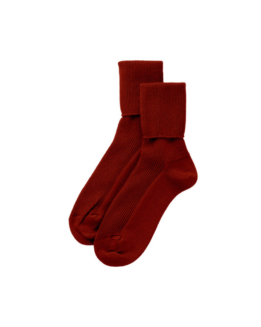 Johnstons of Elgin Women's Red Cashmere Socks HBN00007SG4463ONE