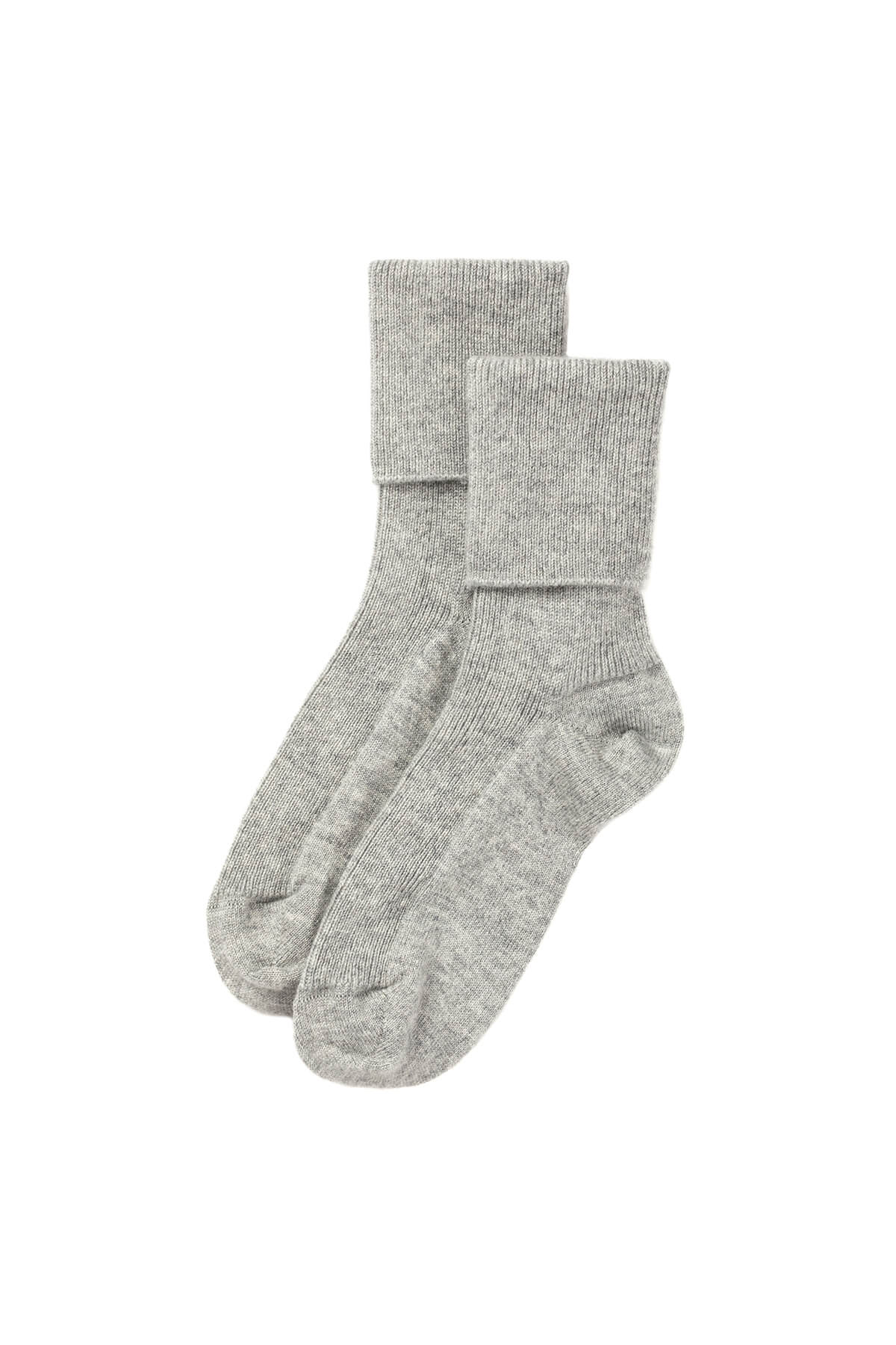Johnstons of Elgin Gift Set includes 3 pairs of Women's Cashmere Socks in Silver on a white background 365GIFTSET1A