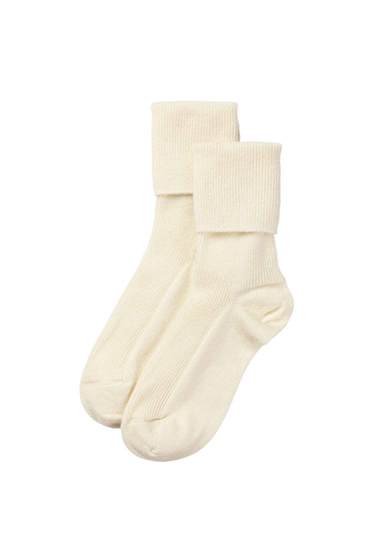 Johnstons of Elgin Gift Set includes 3 pairs of Women's Cashmere Socks in Ecru on a white background 365GIFTSET1C