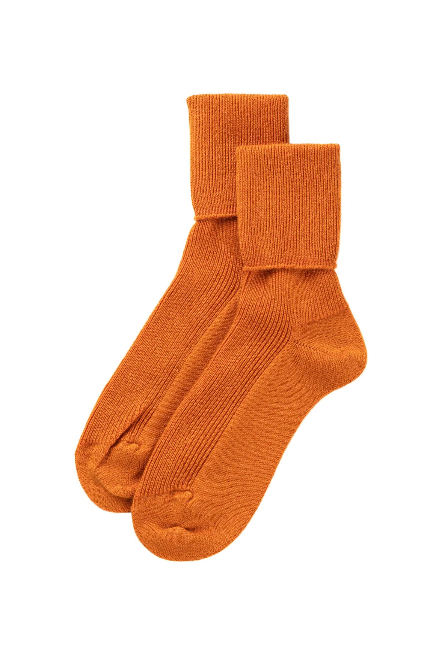 Johnstons of Elgin AW24 Knitted Accessory Burnt Orange Women's Cashmere Socks AW24GIFTSET1A