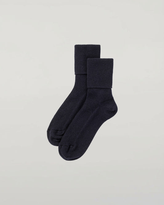 Johnstons of Elgin Women's Dark navy Cashmere Socks HBN00007SD7666ONE